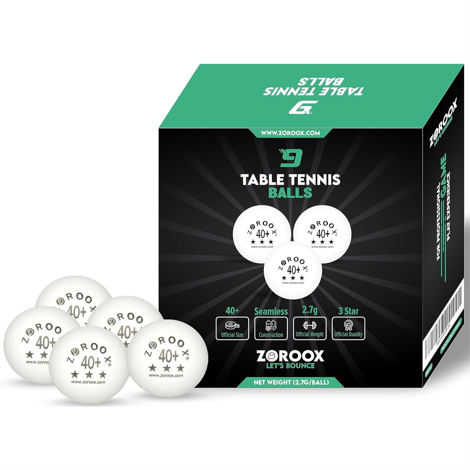 Table Tennis Reference - 3-Star Table Tennis Balls 40+ ABS