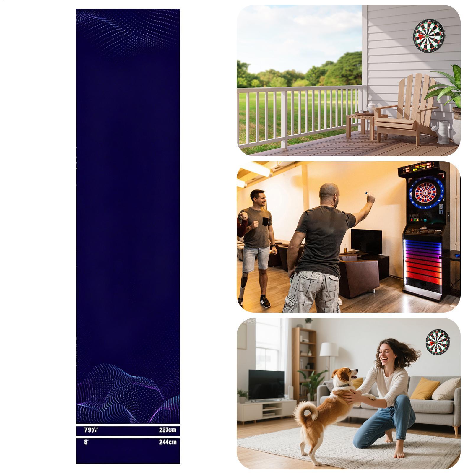 Dart Mat With Throw Line Cryst - Throw Distance Board บทวิจารณ์และราคา