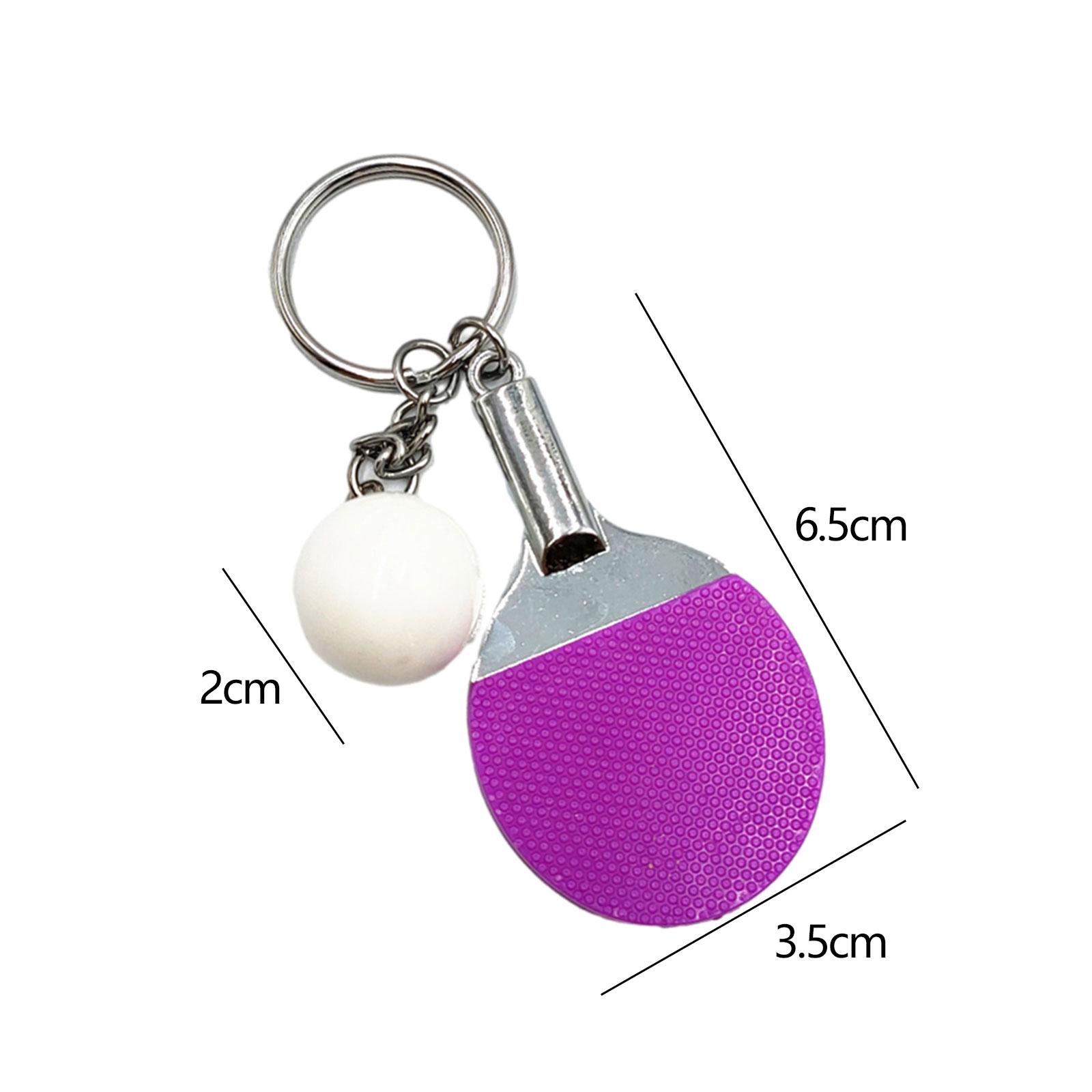 Cute Table Tennis Metal Keycha - Table Tennis Keychain บทวิจารณ์และราคา