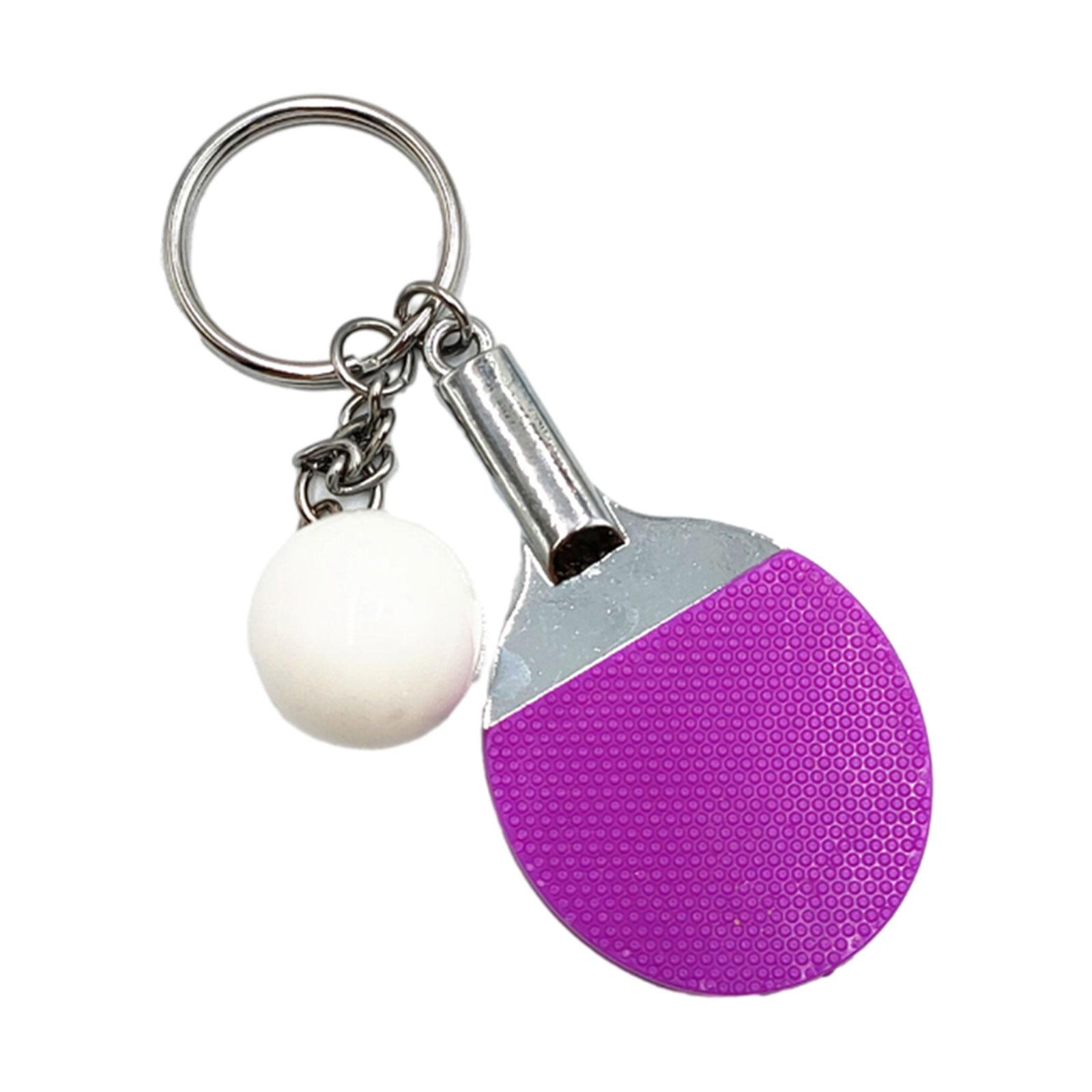 Cute Table Tennis Metal Keycha - Table Tennis Keychain บทวิจารณ์และราคา