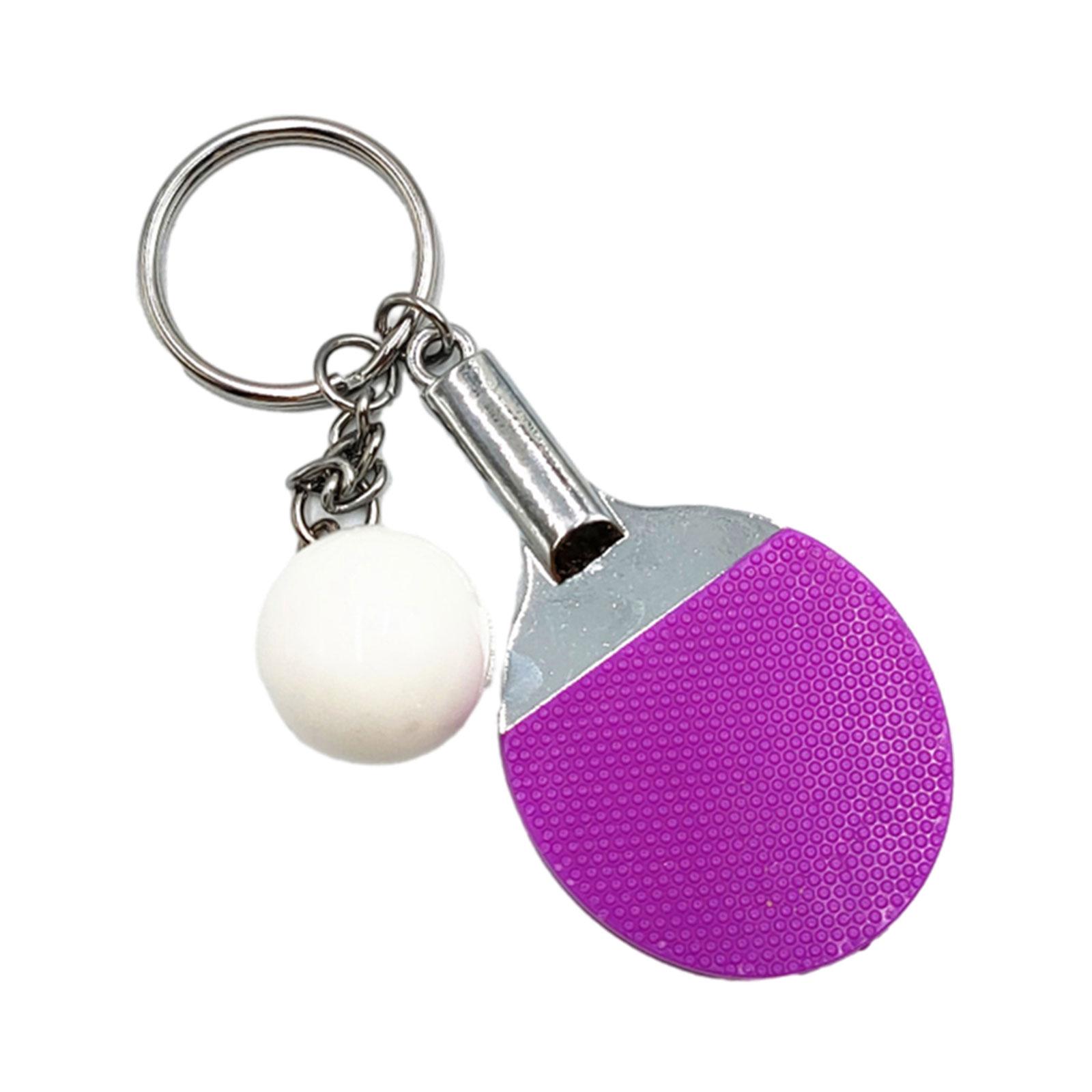 Cute Table Tennis Metal Keycha - Table Tennis Keychain บทวิจารณ์และราคา