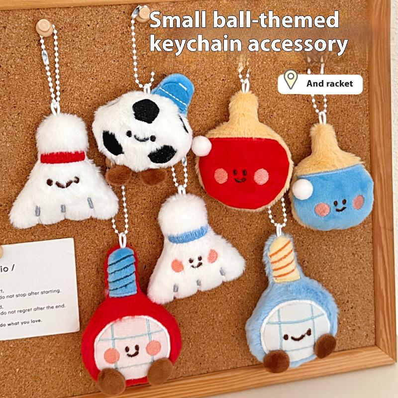 New Cute Cartoon Plush Ball De - Table Tennis Keychain บทวิจารณ์และราคา
