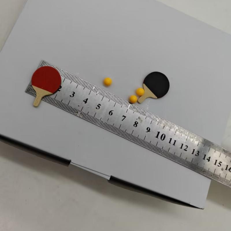 1Set Dollhouse Miniature Ping  - Table Tennis Racket บทวิจารณ์และราคา