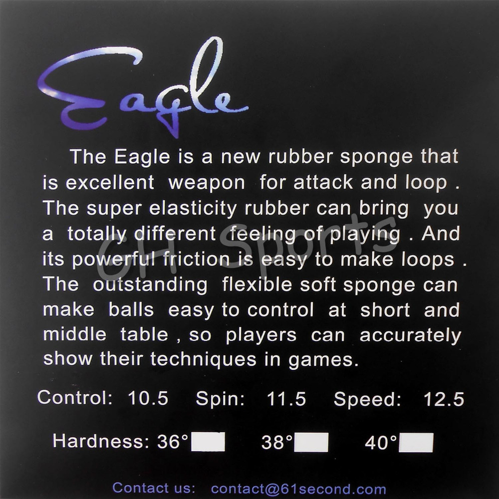 61second Eagle Pips in Table T - Table Tennis Review บทวิจารณ์และราคา