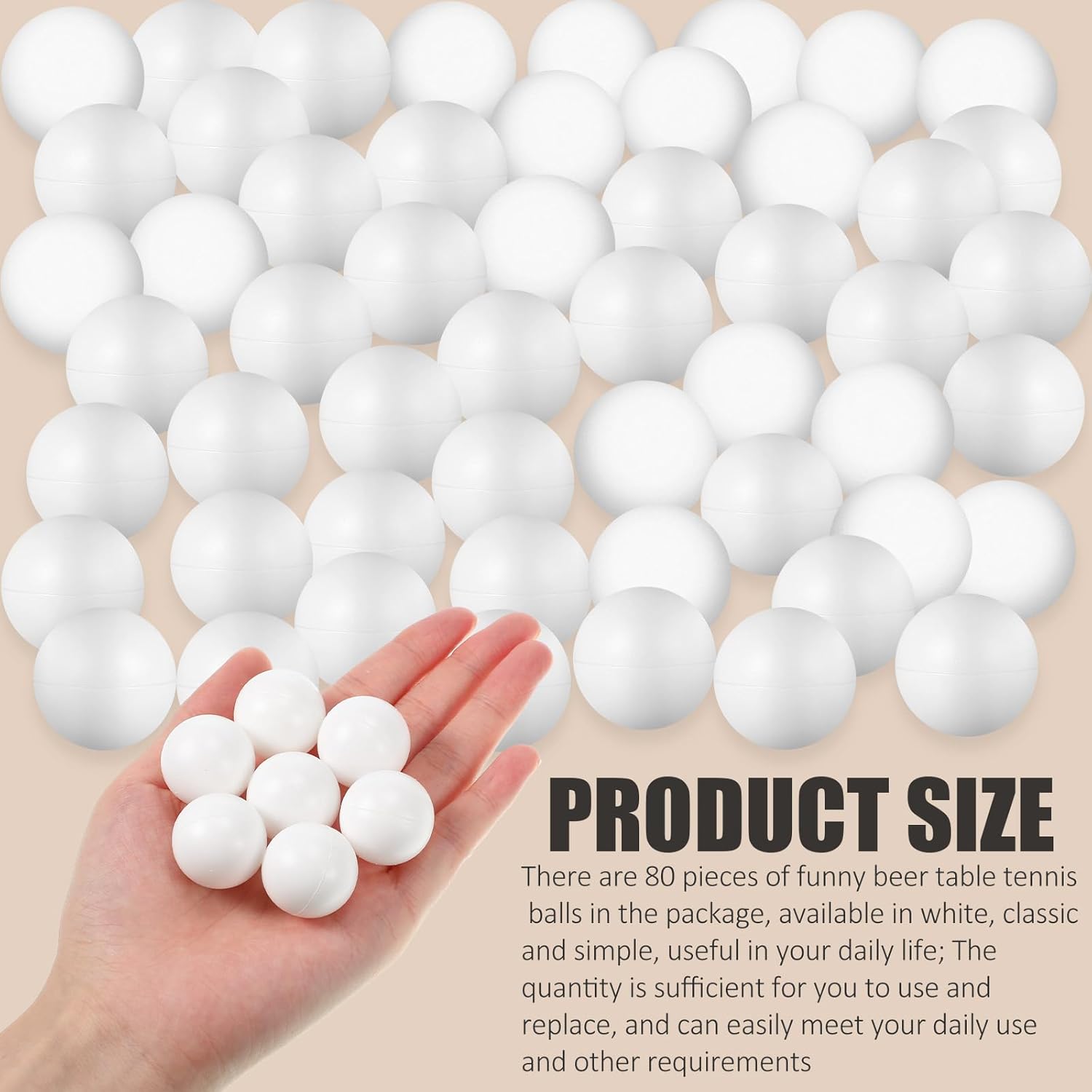 80 Pack 25 mm Mini White Table - Table Tennis Reference บทวิจารณ์และราคา