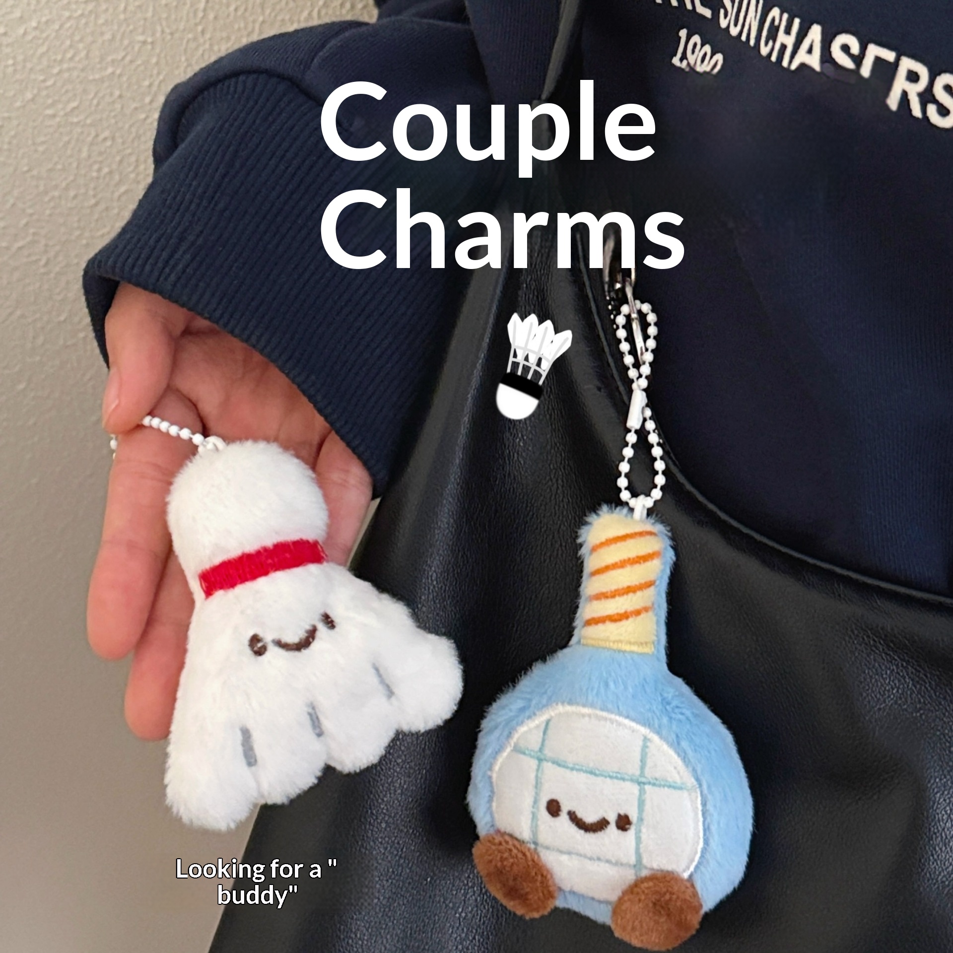 2 Pcs Badminton Tennis Racquet - Table Tennis Keychain บทวิจารณ์และราคา