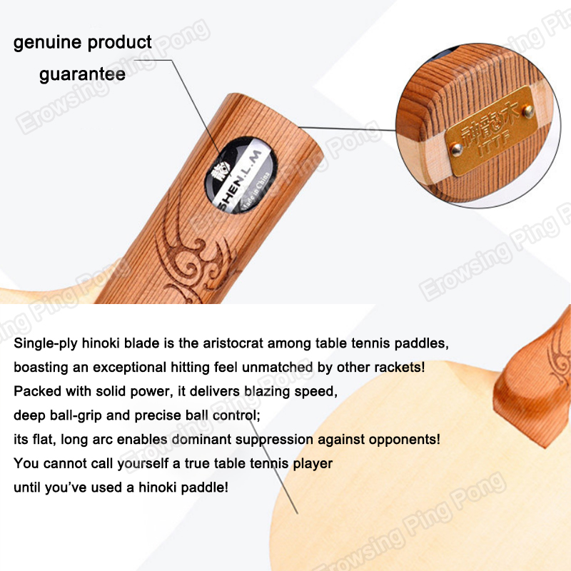 1-Ply Hinoki Table Tennis Blad - Table Tennis Racket บทวิจารณ์และราคา