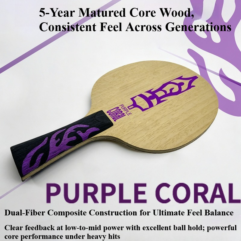 Meteor Purple Coral Table Tenn - Table Tennis Racket บทวิจารณ์และราคา