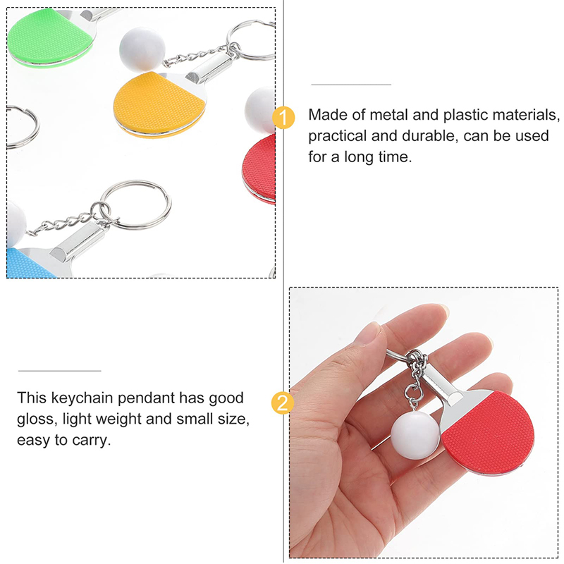 30Pcs Mini Table Tennis Racket - Table Tennis Keychain บทวิจารณ์และราคา