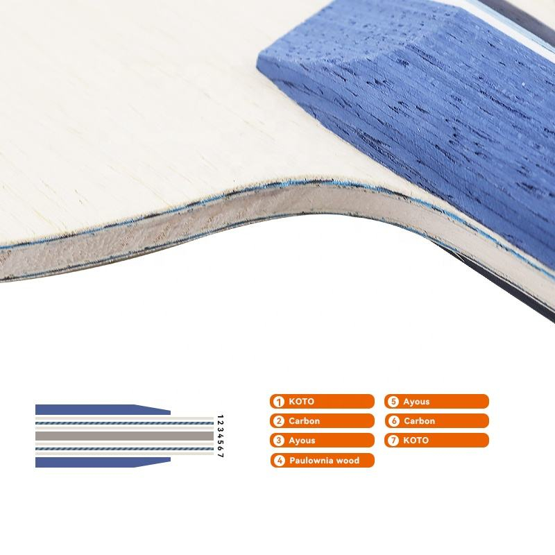 1PCS Blue Carbon Fiber Table T - Table Tennis Racket บทวิจารณ์และราคา