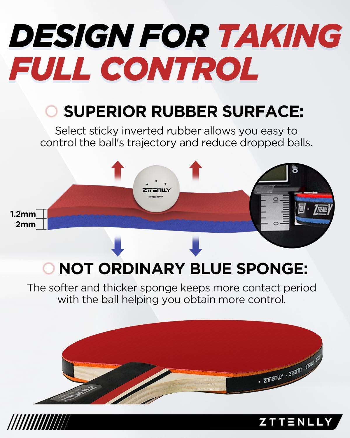 Table Tennis Paddles Set with  - Table Tennis Reference บทวิจารณ์และราคา