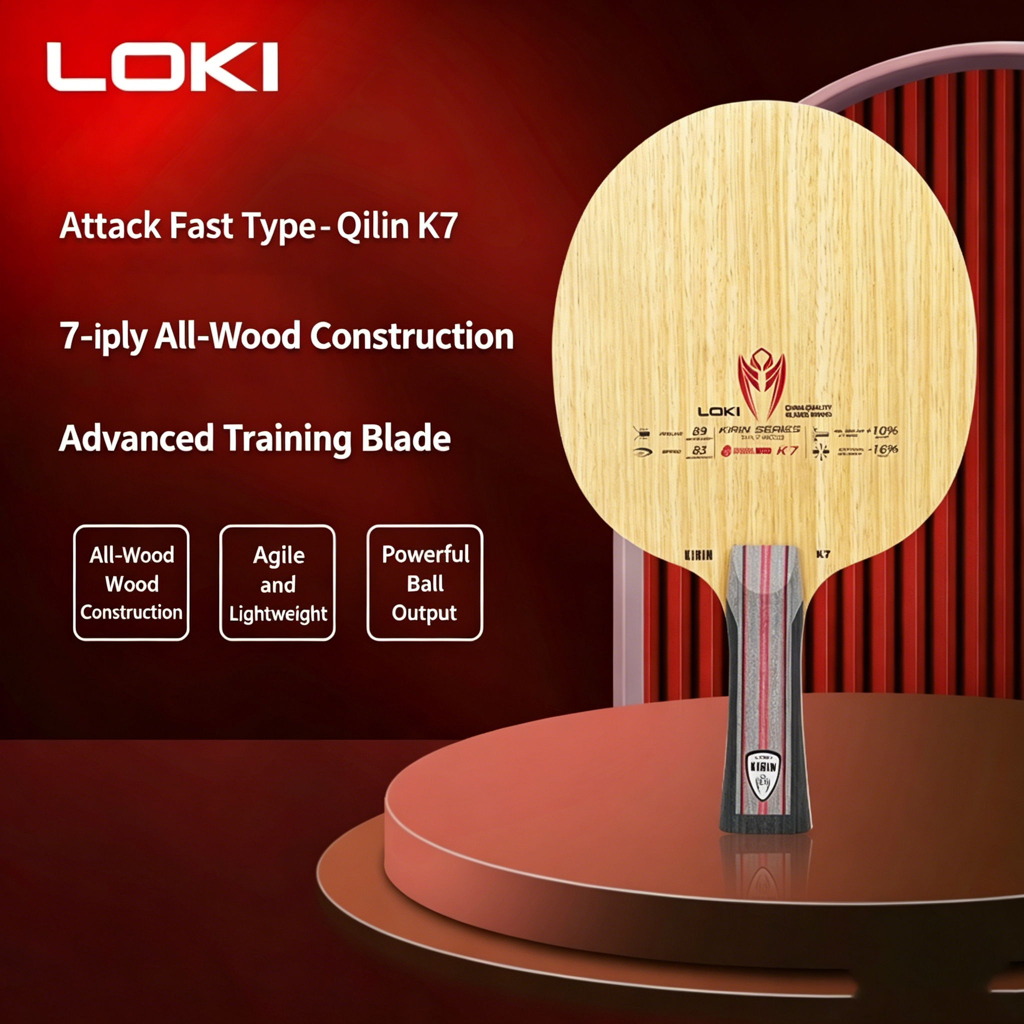 LOKI KIRIN Series Table Tennis - Table Tennis Racket บทวิจารณ์และราคา