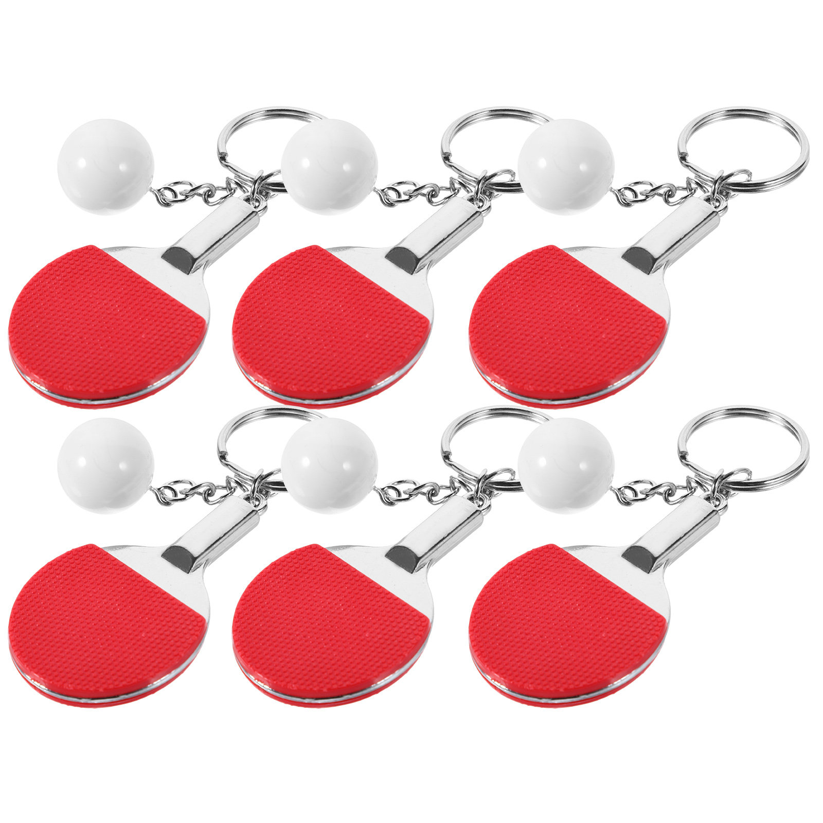 6Pcs Table Tennis Ball Keychai - Table Tennis Keychain บทวิจารณ์และราคา