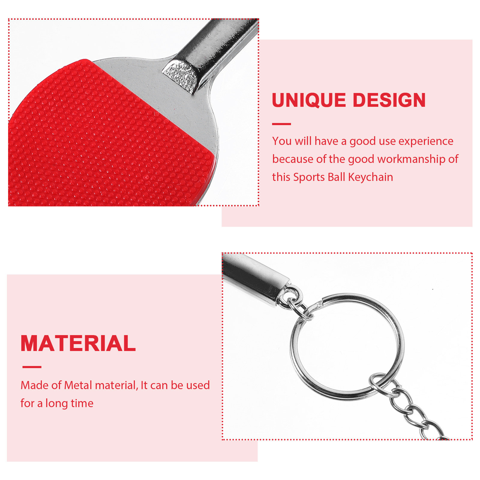 6Pcs Sports Ball Keychain Set  - Table Tennis Keychain บทวิจารณ์และราคา