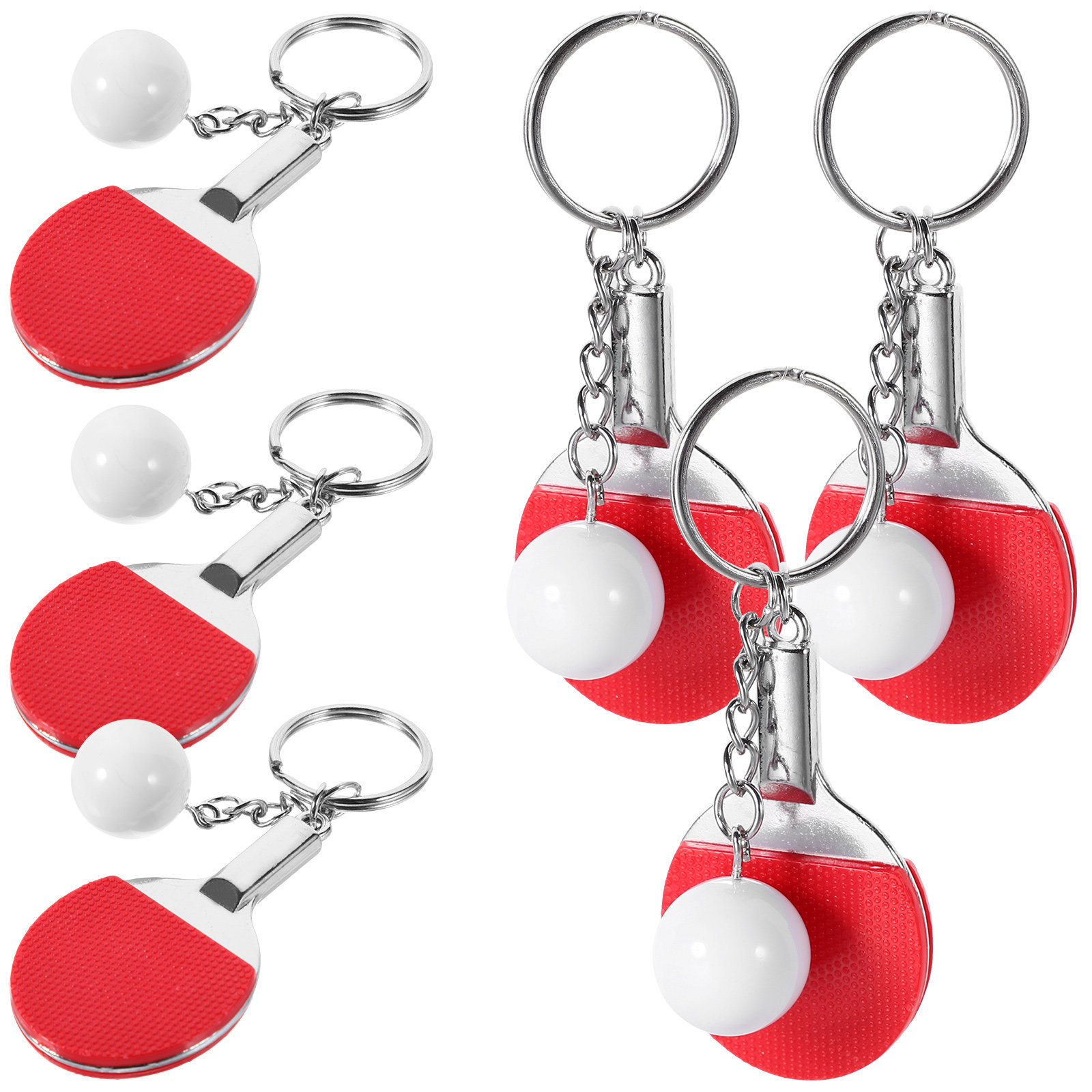 6Pcs Sports Ball Keychain Set  - Table Tennis Keychain บทวิจารณ์และราคา